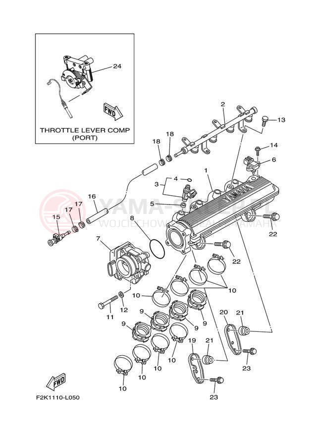 Schemat "Wtrysk paliwa" do Yamaha SX210 LAT1100BM