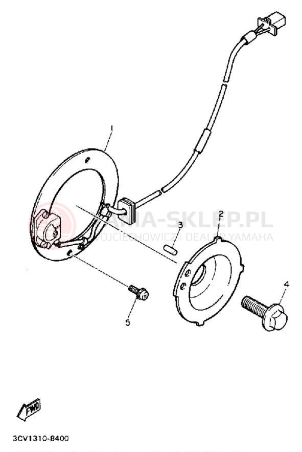 Schemat "Układ zapłonowy" do Yamaha FJ1200D/FJ1200DC