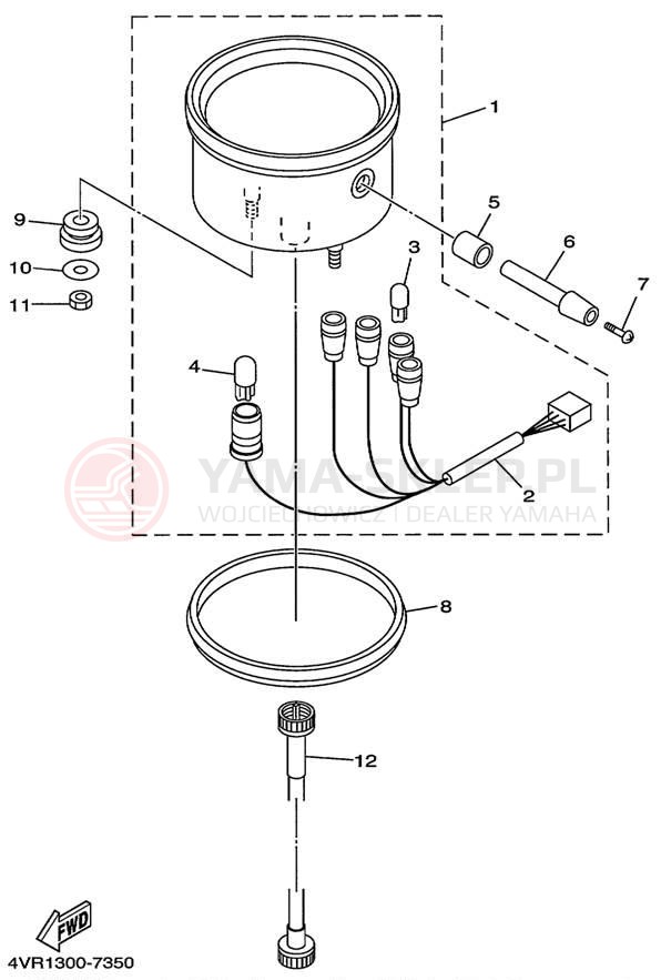 Schemat "licznik" do Yamaha V-STAR CUSTOM XVS650L/XVS650LC