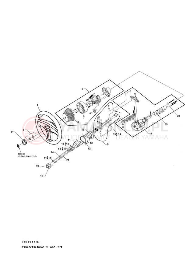 Schemat "Półki zawieszenia" do Yamaha AR230 SRT1000BD