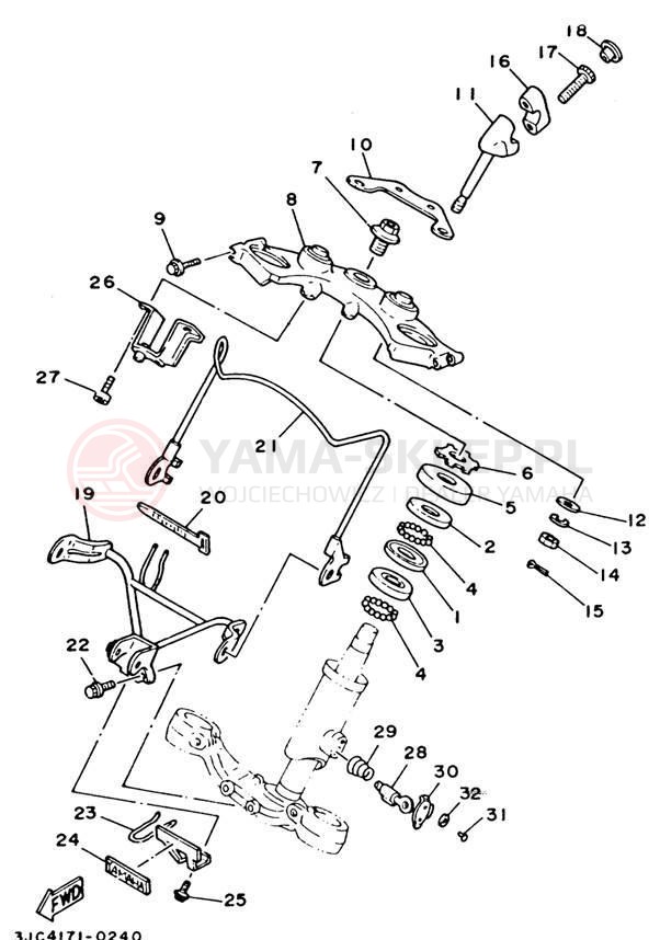 Schemat "Półki zawieszenia" do Yamaha VIRAGO 535 XV535E/XV535EC