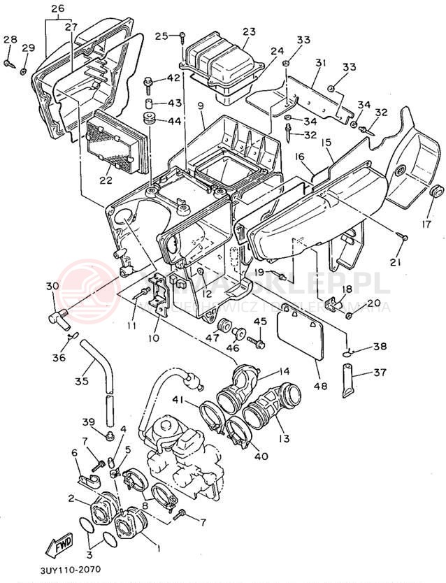 Schemat "Wtrysk paliwa" do Yamaha XT600EG/XT600EGC