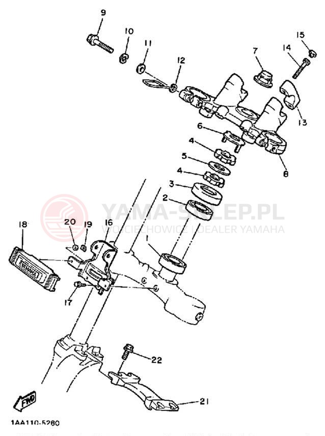 Schemat "Półki zawieszenia" do Yamaha MAXIM X XJ700XS/XJ700XSC