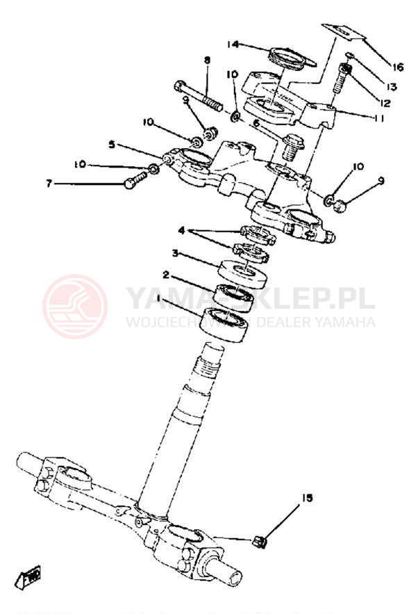 Schemat "Półki zawieszenia" do Yamaha XS1100F