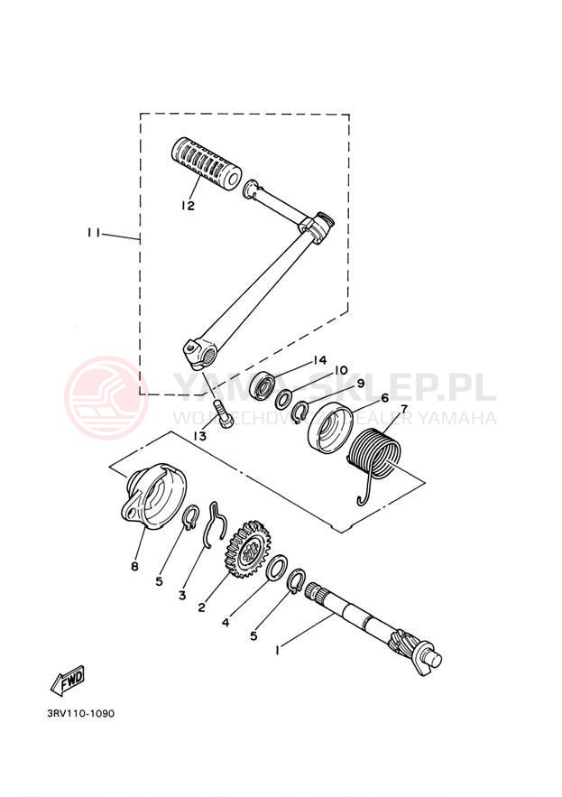 Schemat "rozrusznik" do Yamaha Y-ZINGER PW80M1