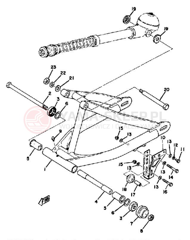 Schemat "wahacz" do Yamaha YZ125C