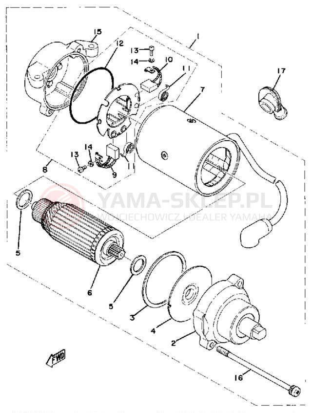 Schemat "rozrusznik" do Yamaha XS500D