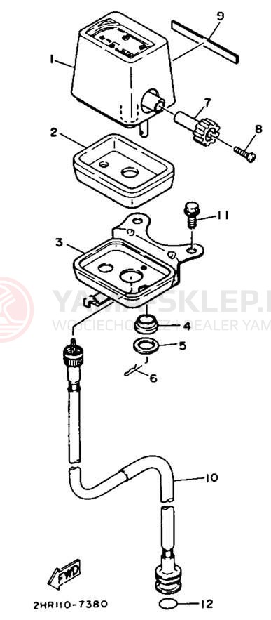 Schemat "licznik" do Yamaha BIG BEAR 4WD YFM350FWE
