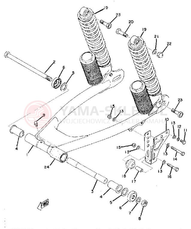 Schemat "wahacz" do Yamaha MX175A