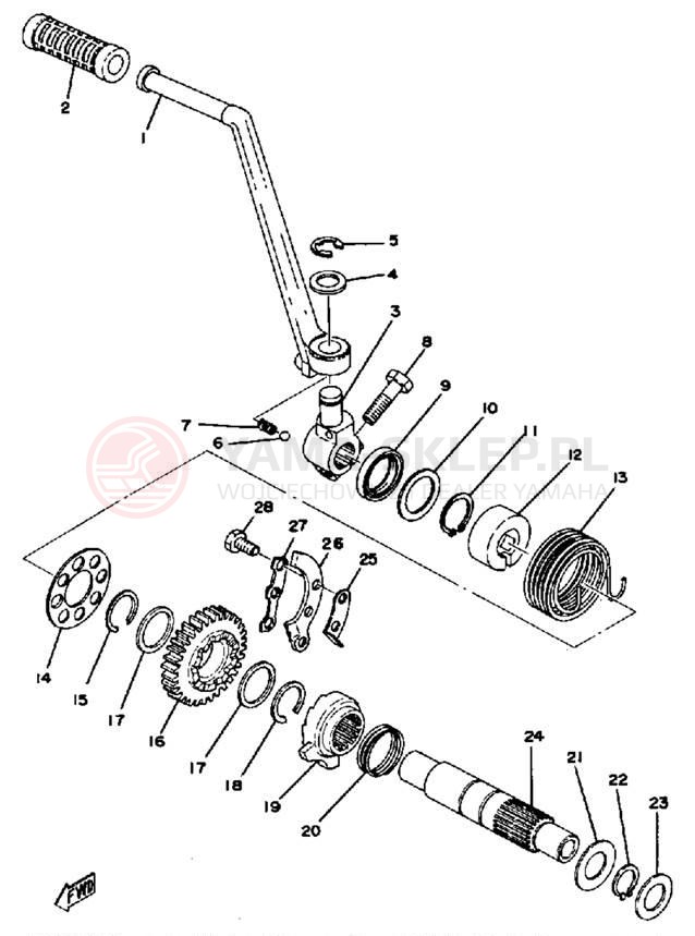 Schemat "rozrusznik" do Yamaha TT500C