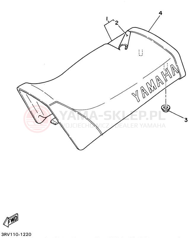 Schemat "siedzenie" do Yamaha YZINGER PW80N1