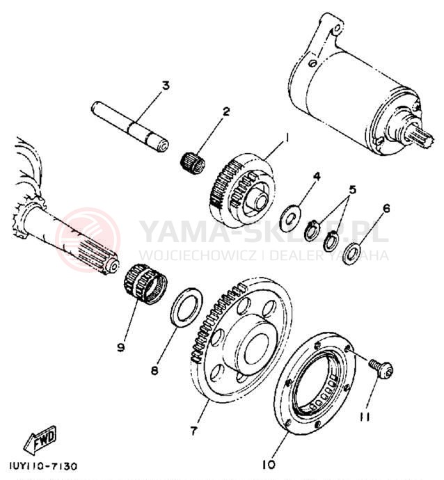 Schemat "rozrusznik" do Yamaha YFM350ERT