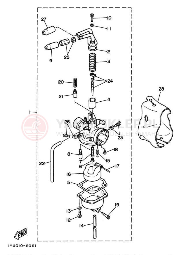 Schemat "Gaźnik" do Yamaha RAZZ SH50L