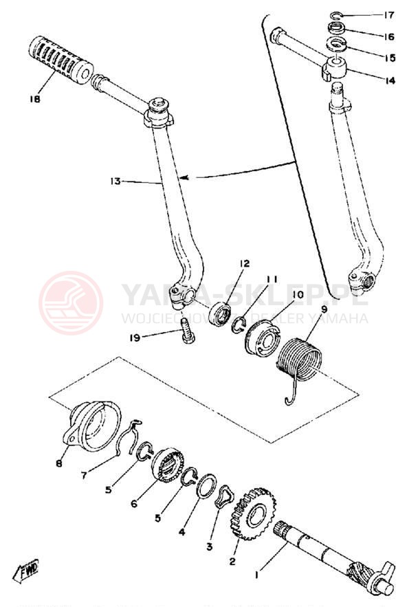 Schemat "kopniak" do Yamaha LB80_3D