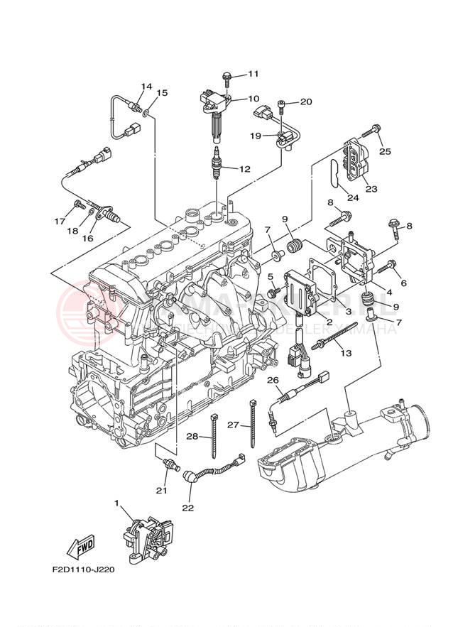 Schemat "układ elektryczny" do Yamaha 242 LIMITED SXT1800HJ
