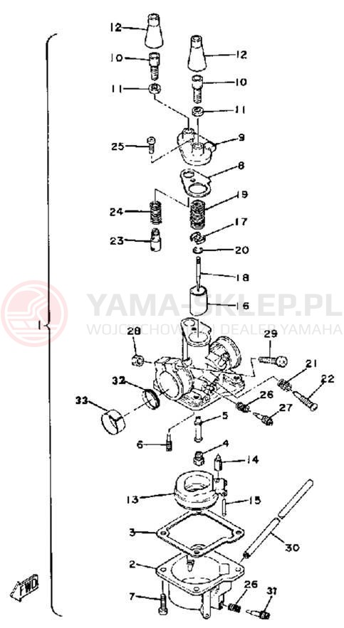 Schemat "Gaźnik" do Yamaha QT50G