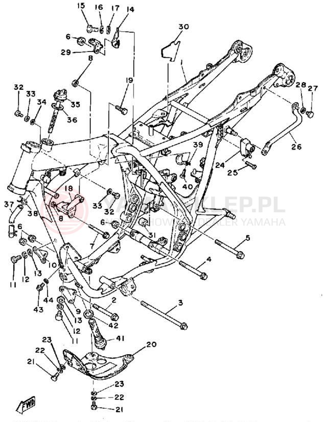 Schemat "rama" do Yamaha SR500H