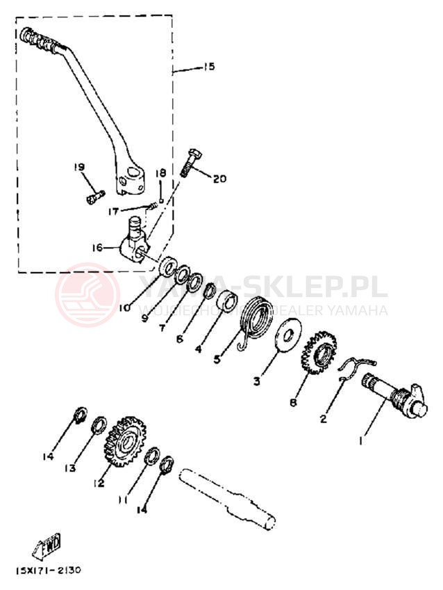 Schemat "rozrusznik" do Yamaha XT200J