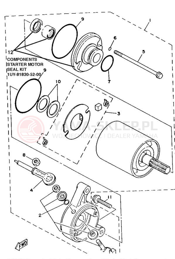 Schemat "rozrusznik" do Yamaha BIG BEAR 4WD YFM350FWB