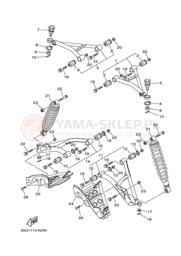 Schemat "Koło przód" do Yamaha YFM700DEL/YFM700DEG