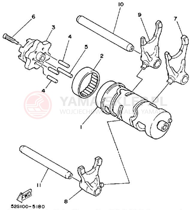 Schemat "Wodziki, automat" do Yamaha YFB250D_MN