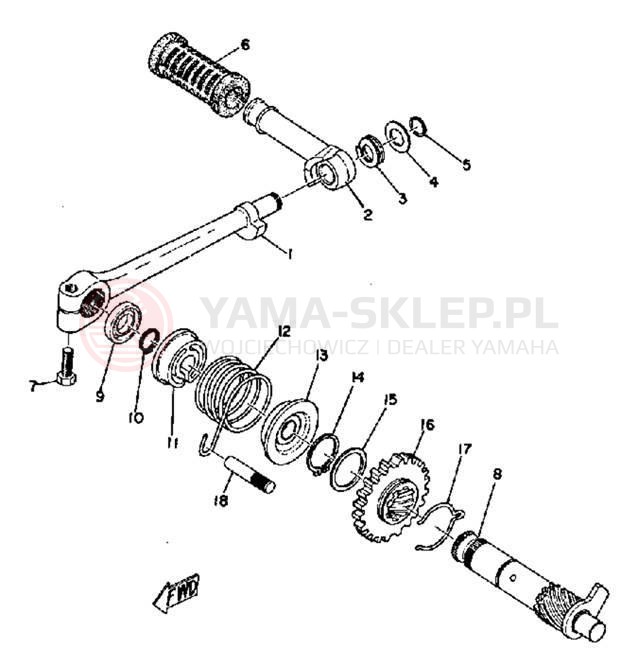 Schemat "kopniak" do Yamaha JT1/JT1L