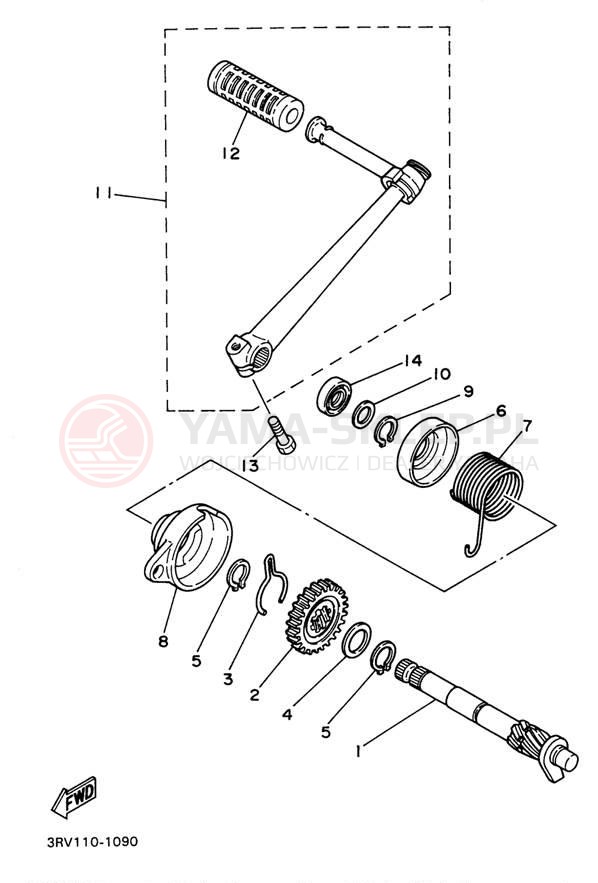 Schemat "rozrusznik" do Yamaha Y-ZINGER PW80H