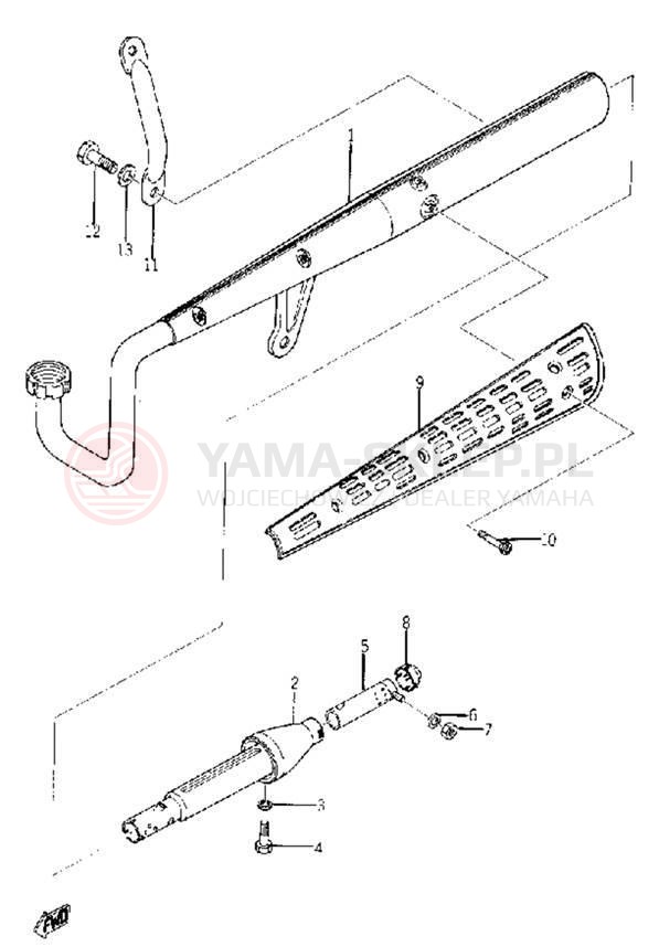 Schemat "tłumik" do Yamaha YG1K