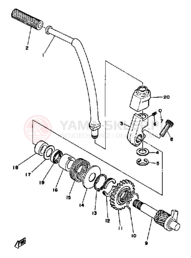 Schemat "rozrusznik" do Yamaha DT125F