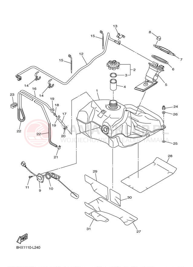Schemat "zbiornik paliwa" do Yamaha VECTOR RS90PBB/RS90PBR