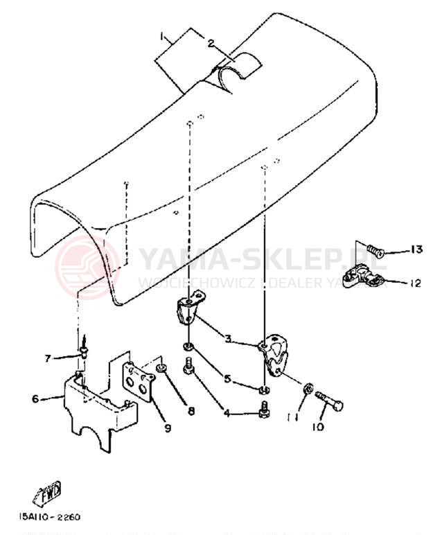 Schemat "siedzenie" do Yamaha XT200J