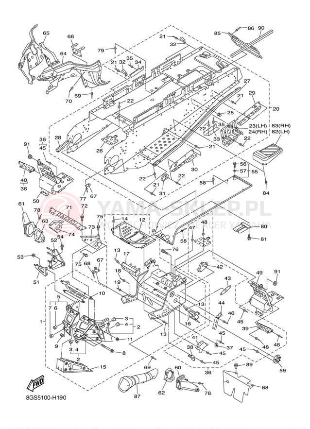 Schemat "rama" do Yamaha VK PRO VK10BR