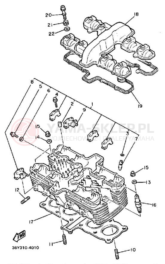 Schemat "głowica" do Yamaha FJ1100NC/FJ1100N