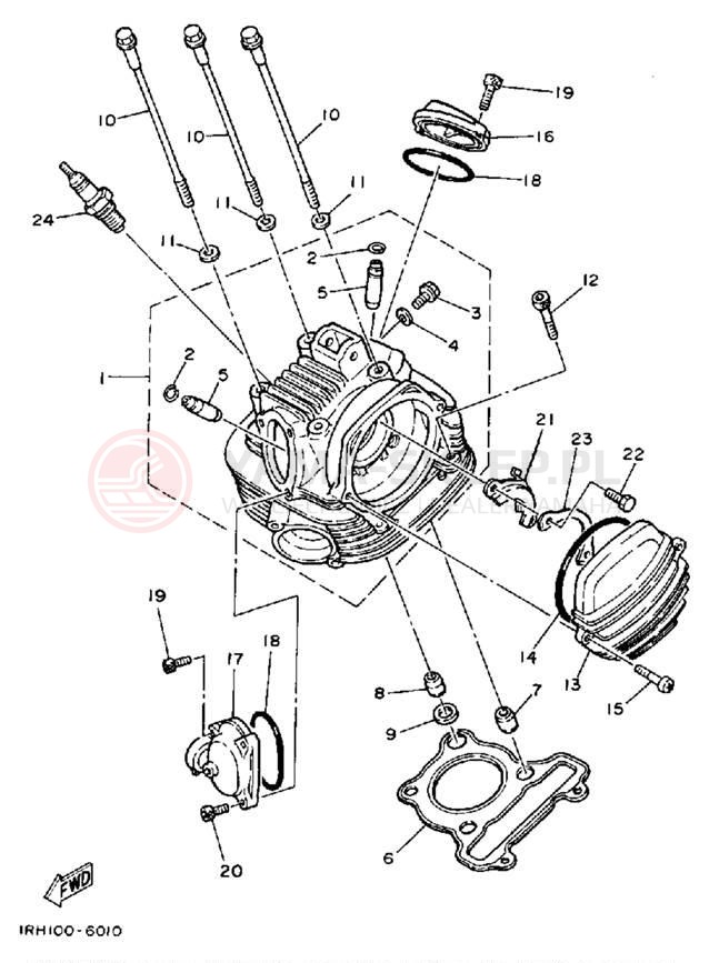 Schemat "głowica" do Yamaha TT225S