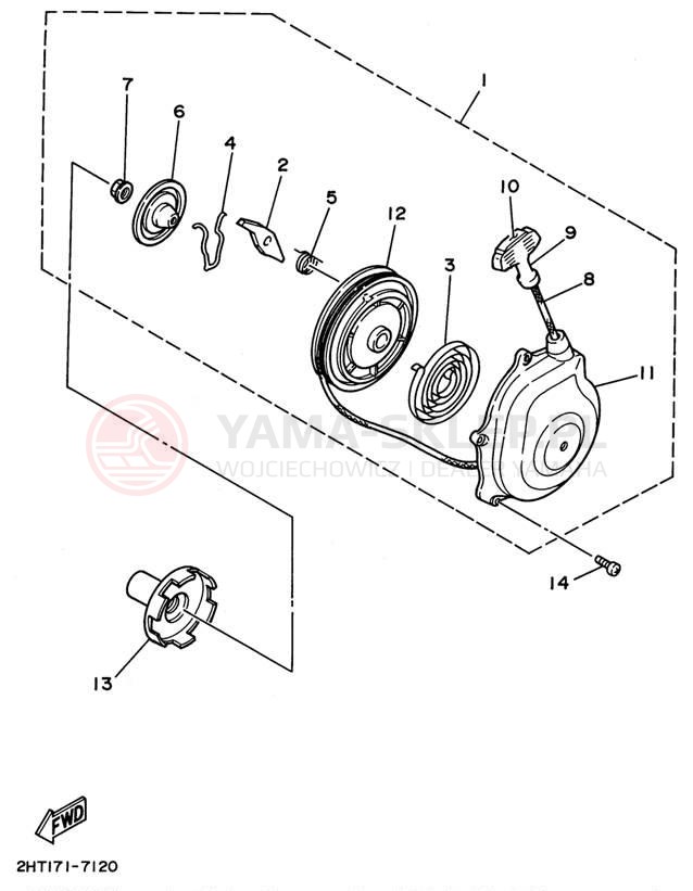 Schemat "rozrusznik" do Yamaha YFB250H_MN/YFB250UH_M