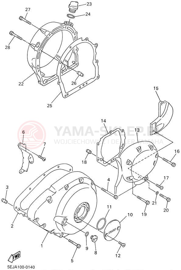 Schemat "Pokrywa silnika" do Yamaha XVZ13LTN/XVZ13LTNC