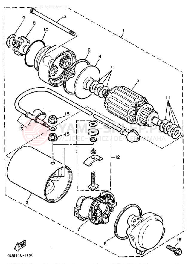 Schemat "rozrusznik" do Yamaha FJ600LC/FJ600L