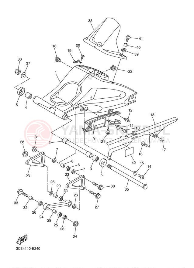 Schemat "wahacz" do Yamaha FZ1 FZS10W/FZS10WC