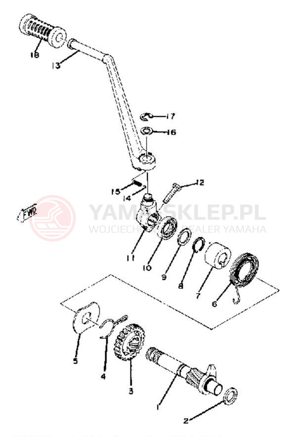 Schemat "kopniak" do Yamaha XS400E