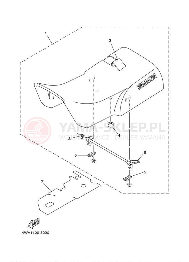 Schemat "siedzenie" do Yamaha GRIZZLY YFM600FM/YFM600FMC