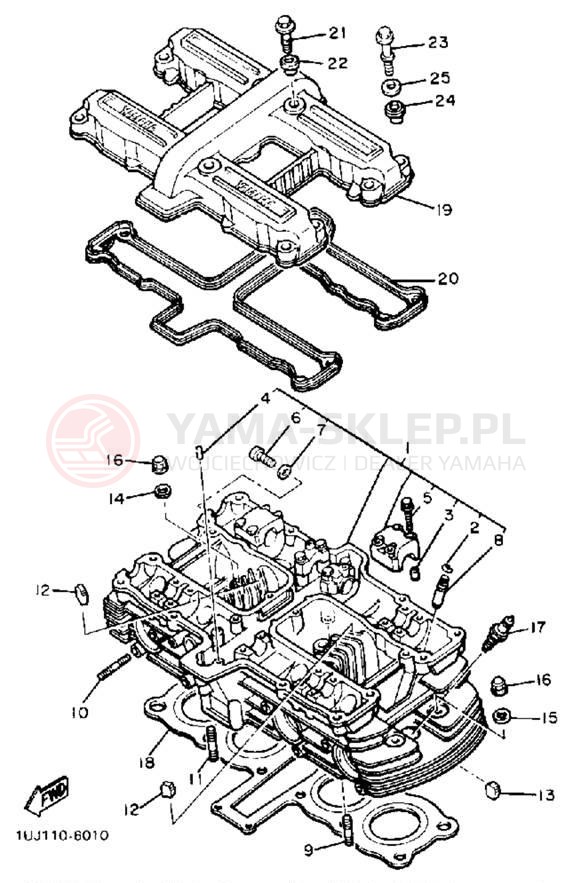 Schemat "głowica" do Yamaha FZ600UC/FZ600U