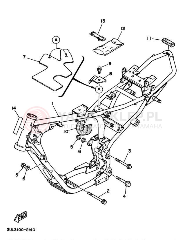 Schemat "rama" do Yamaha RT100J
