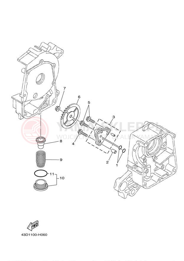 Schemat "Pompa olejowa" do Yamaha RAPTOR 90 YFM90RAW/YFM90RAL
