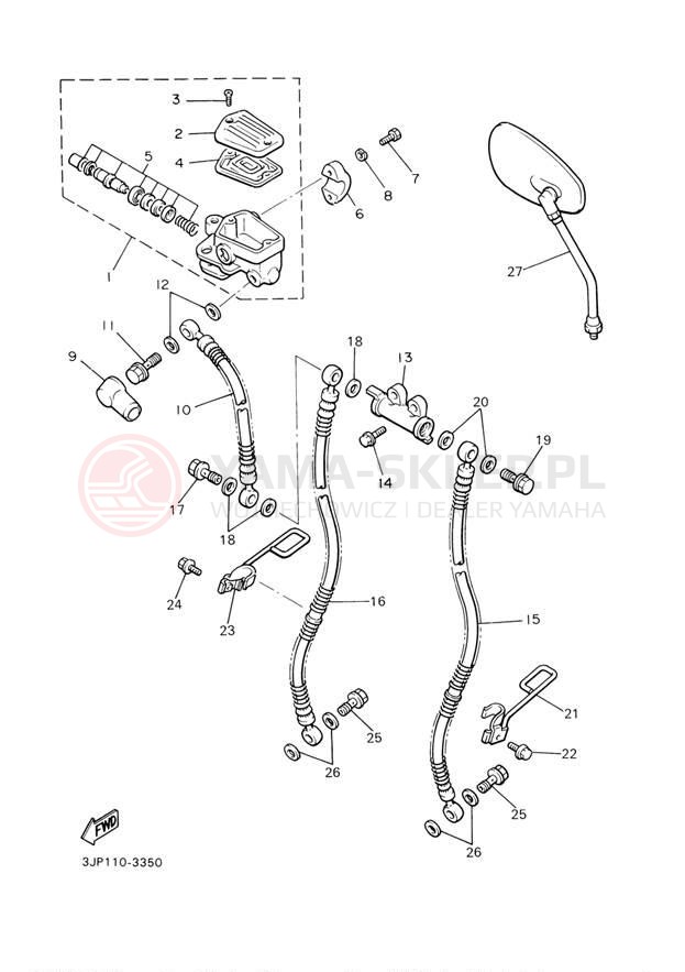 Schemat "Pompa hamulcowa przednia" do Yamaha V-MAX VMX12R/VMX12RC
