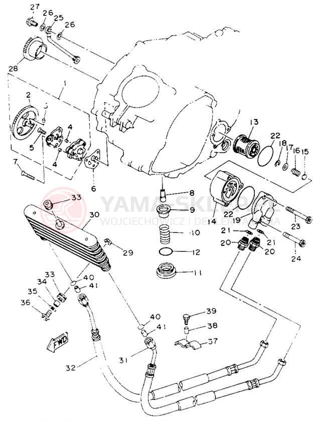 Schemat "Pompa olejowa" do Yamaha KODIAK 4WD YFM400FWE_
