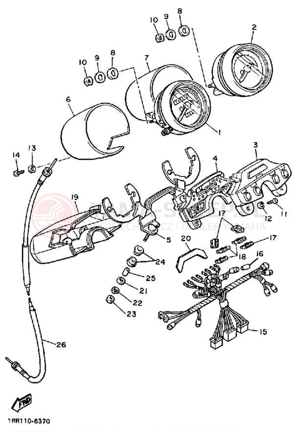 Schemat "licznik" do Yamaha VIRAGO 1100 XV1100TC/XV1100T