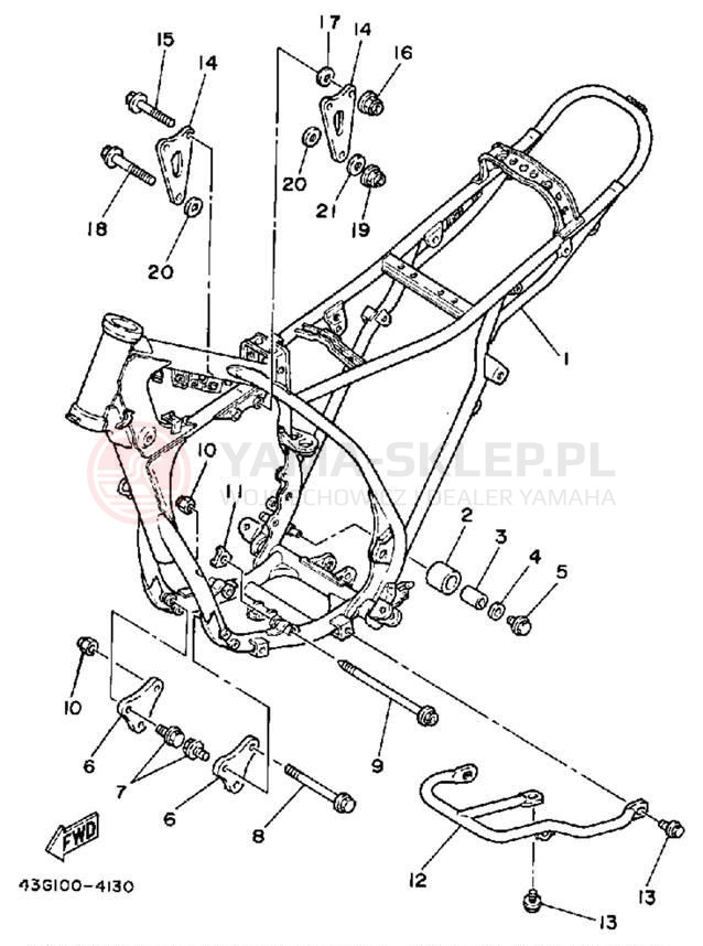 Schemat "rama" do Yamaha IT200L