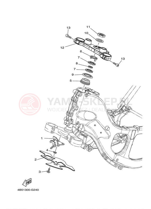 Schemat "Półki zawieszenia" do Yamaha TMAX XP500ZS