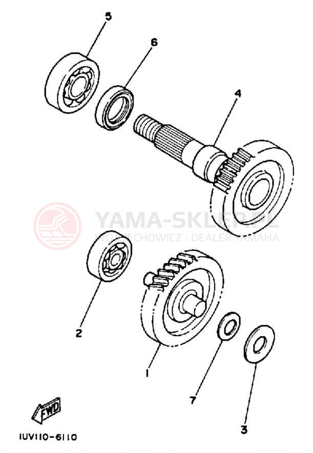 Schemat "Skrzynia biegów " do Yamaha JOG CG50A