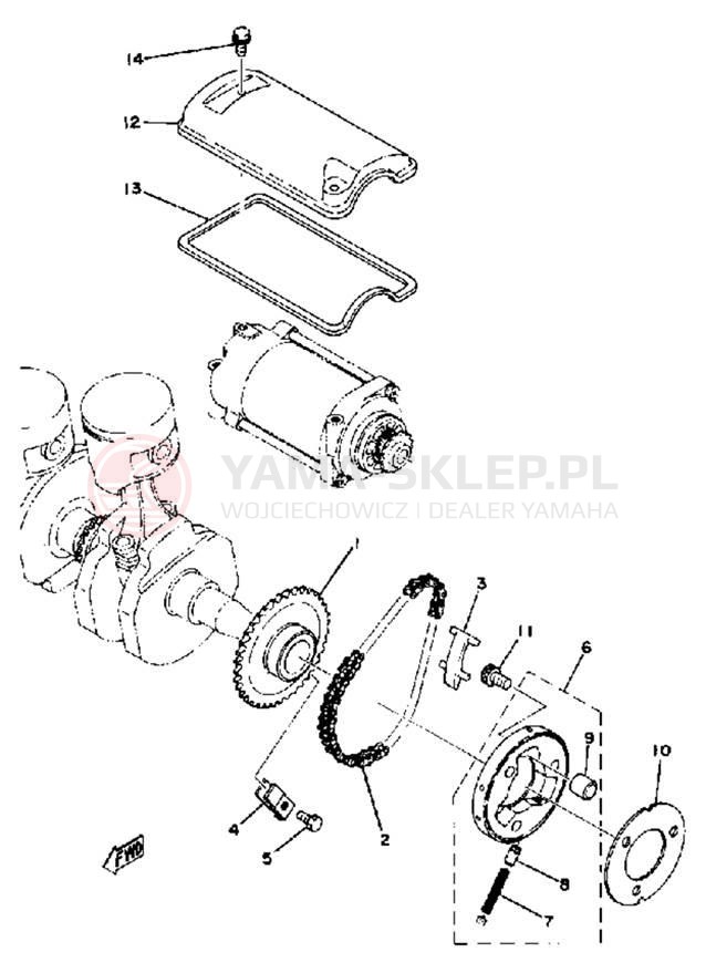 Schemat "rozrusznik" do Yamaha XS400 XS400H